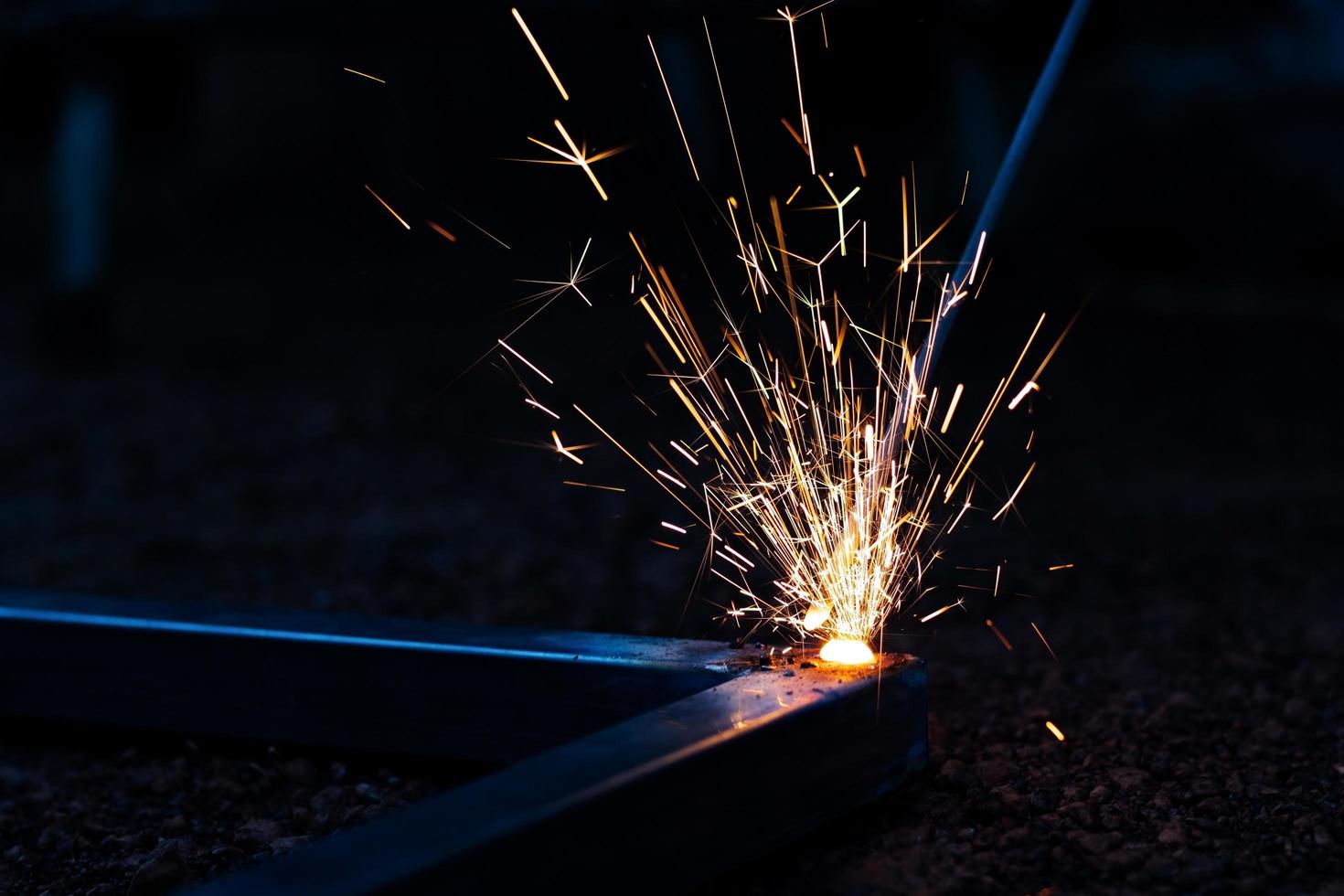 Technician welding close up photo