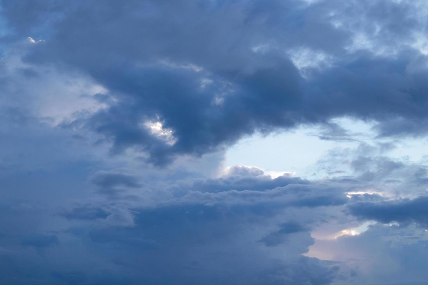 Cloudy blue sky photo