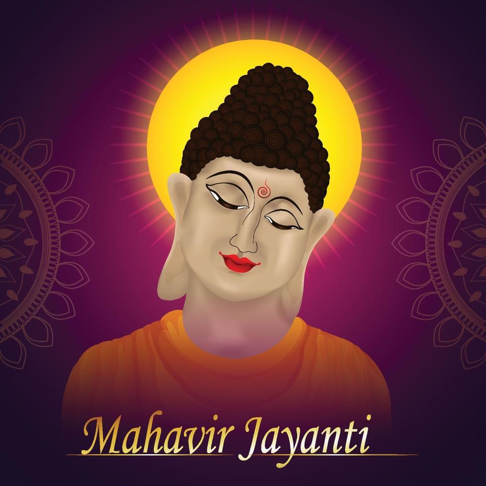 ilustración creativa de mahavir jayanti vector
