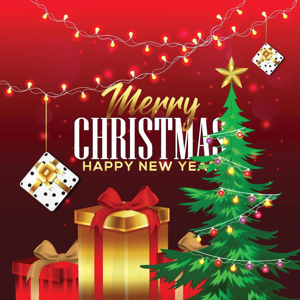 Creative background for merry christmas and happy new year vector