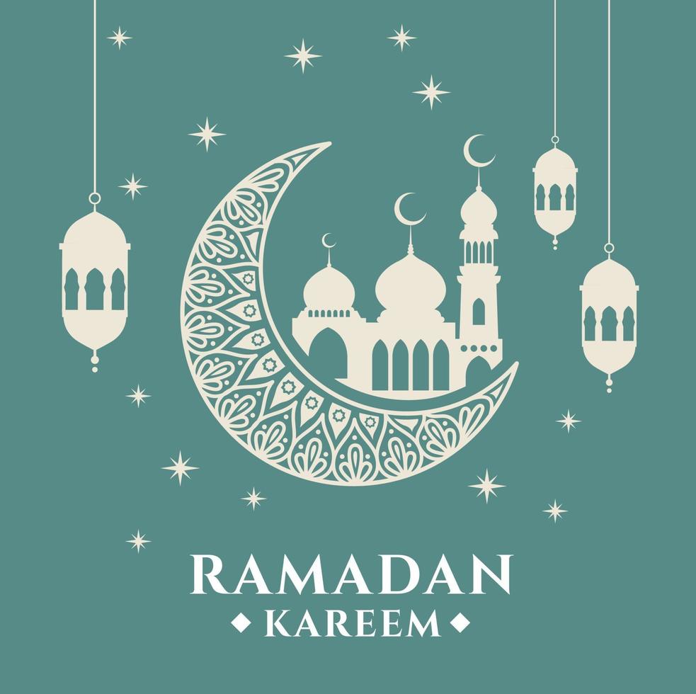 ramadan kareem greeting background template vector