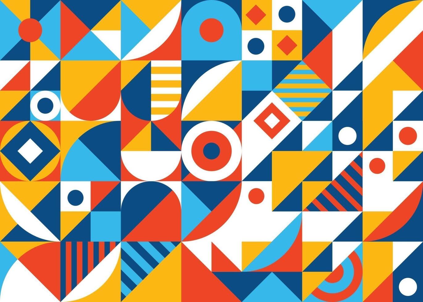 Colorful abstract geometric shape mosaic background vector