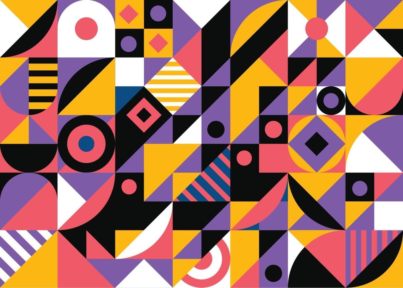 Colorful abstract geometric shape mosaic background vector
