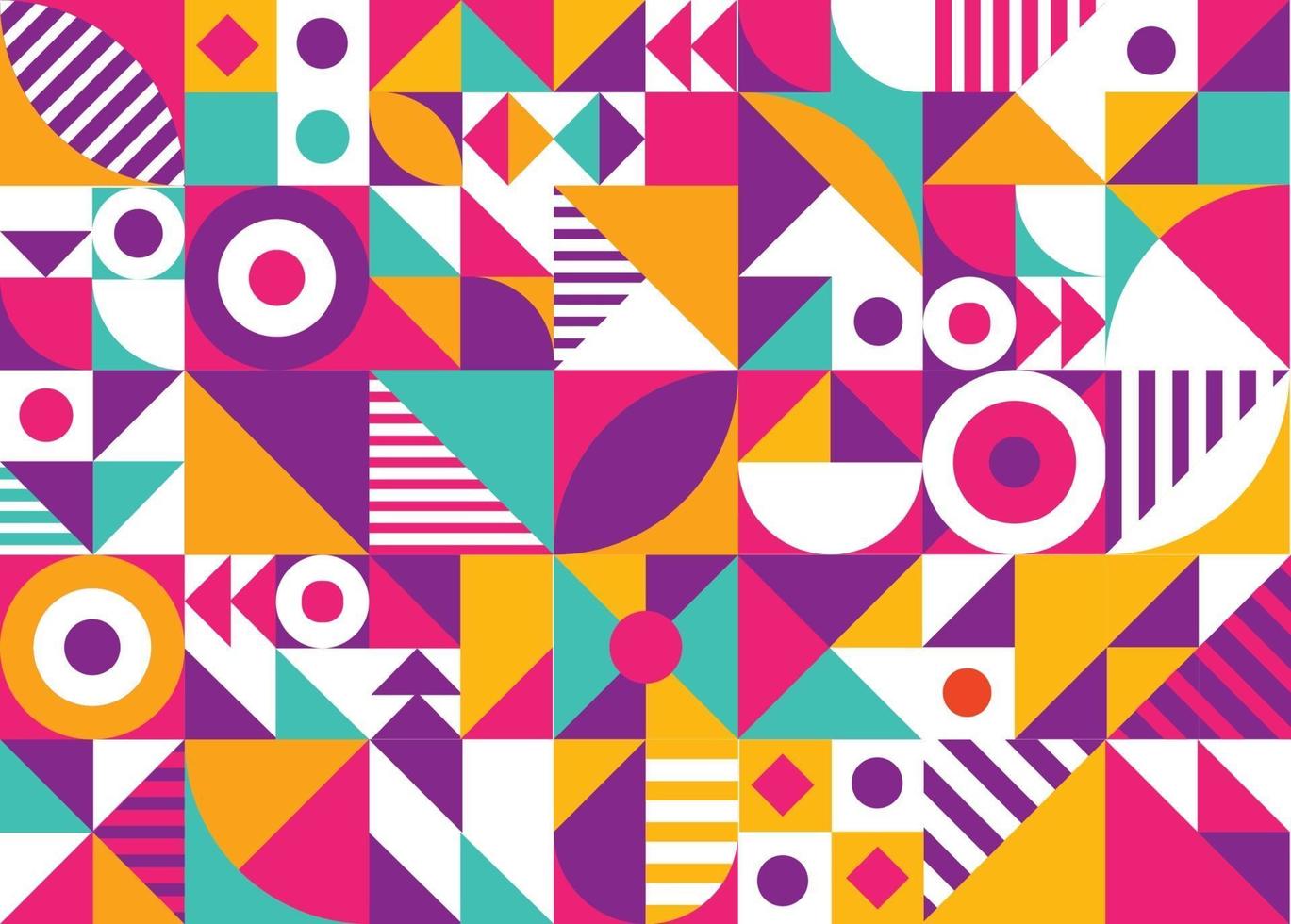 Colorful abstract geometric shape mosaic background vector