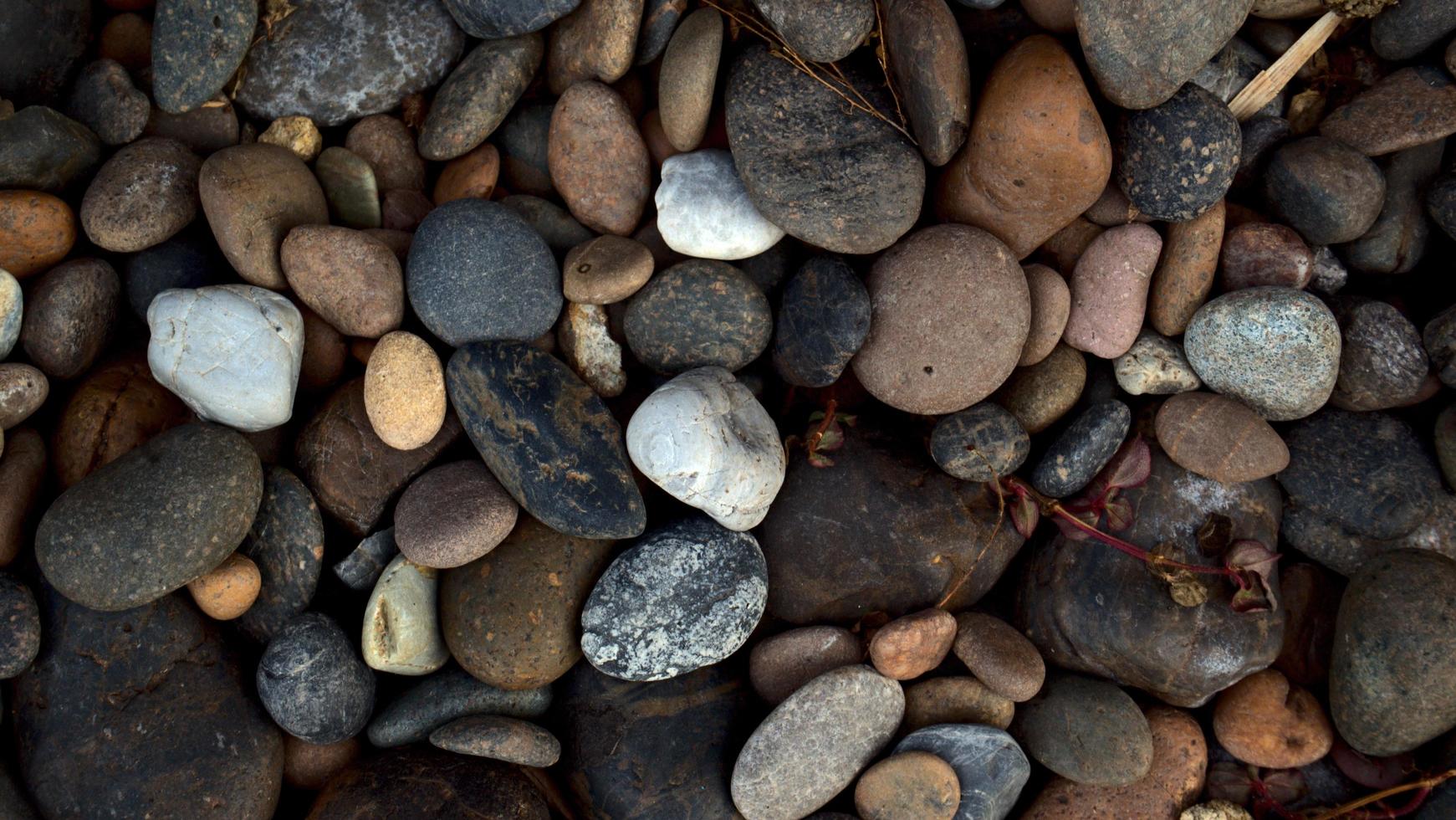 piedras de guijarros multicolores naturales foto