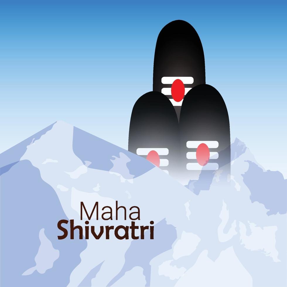 Maha shivratri creative shiling background vector