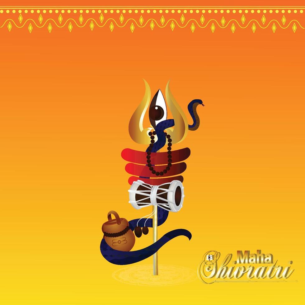 Maha shivratri creative shiling background vector