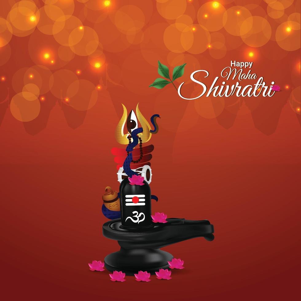 Maha shivratri creative shiling background vector