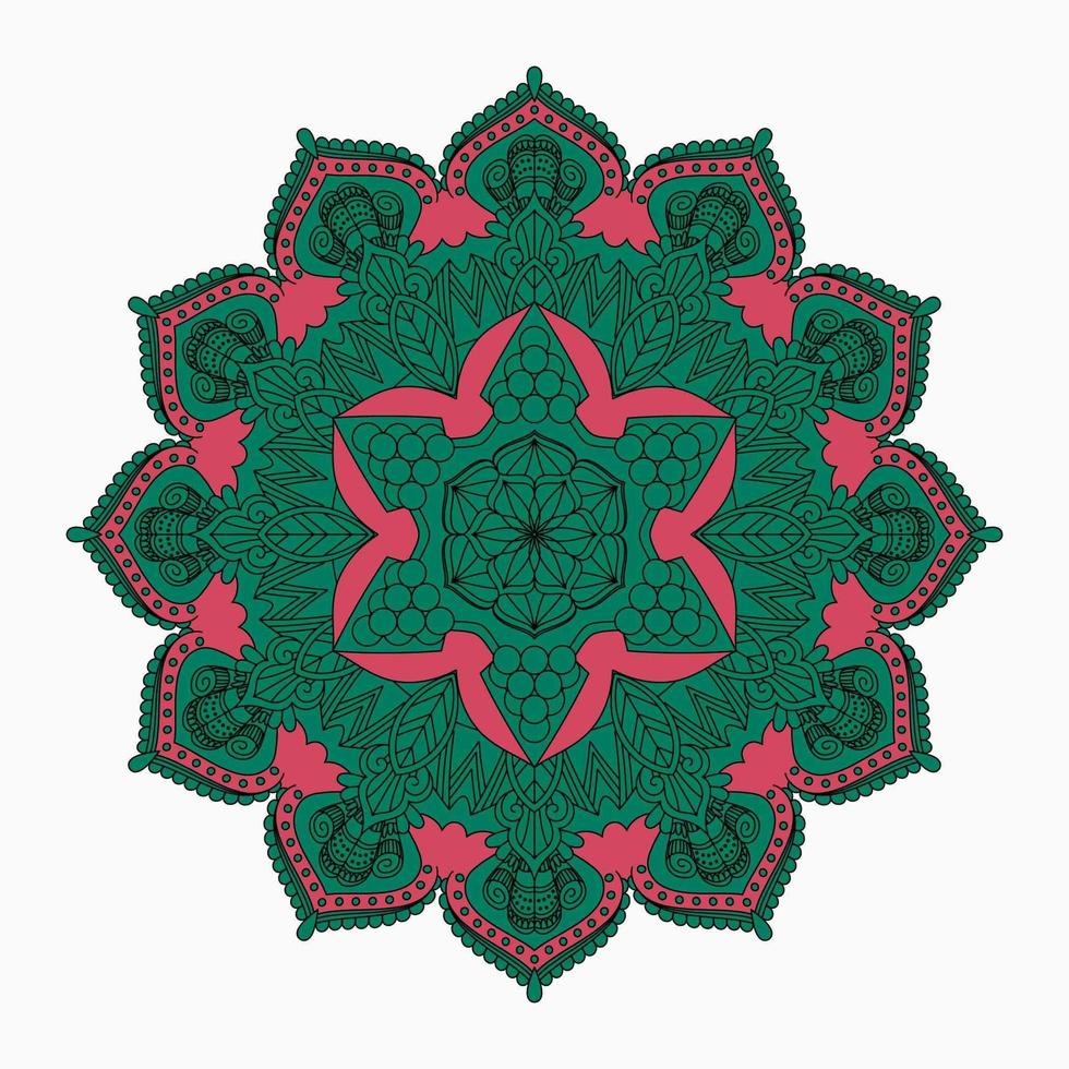 Circular Pattern In Form Of Mandala, Decorative Ornament In Oriental Style, Ornamental Mandala Design Background Free Vector