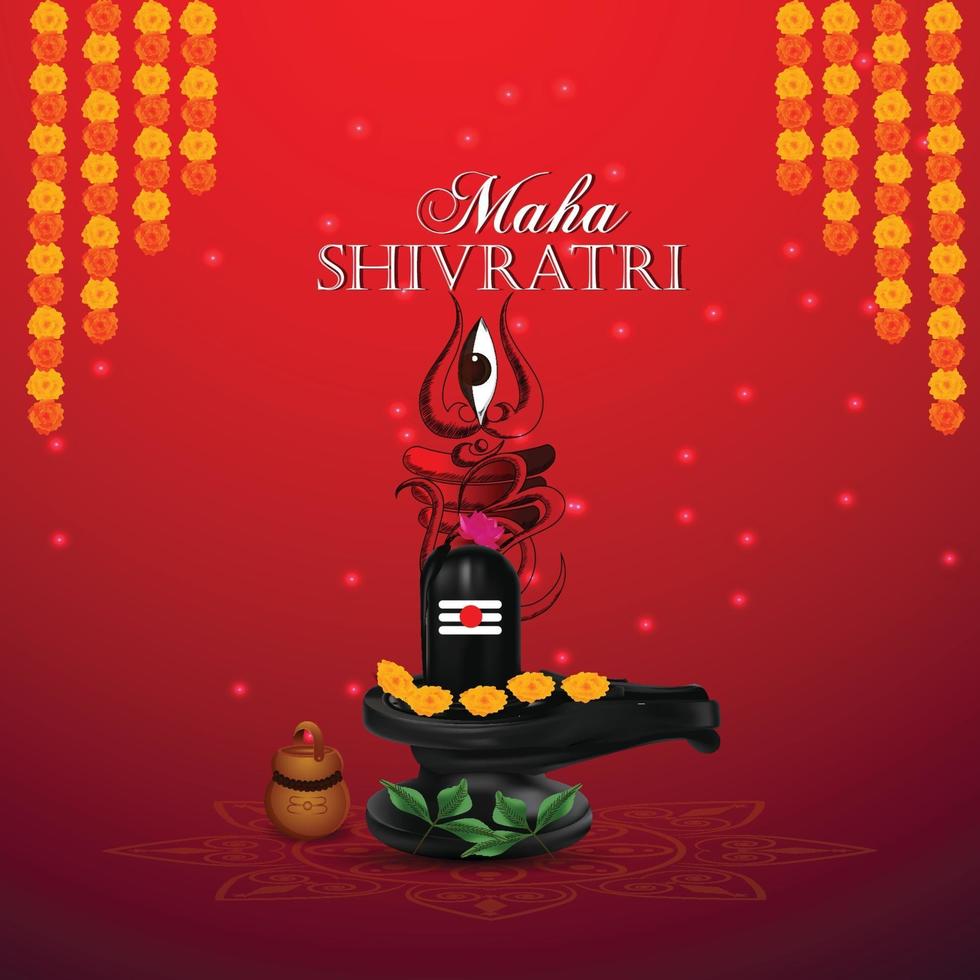 fondo de ilustración de maha shivratri vector