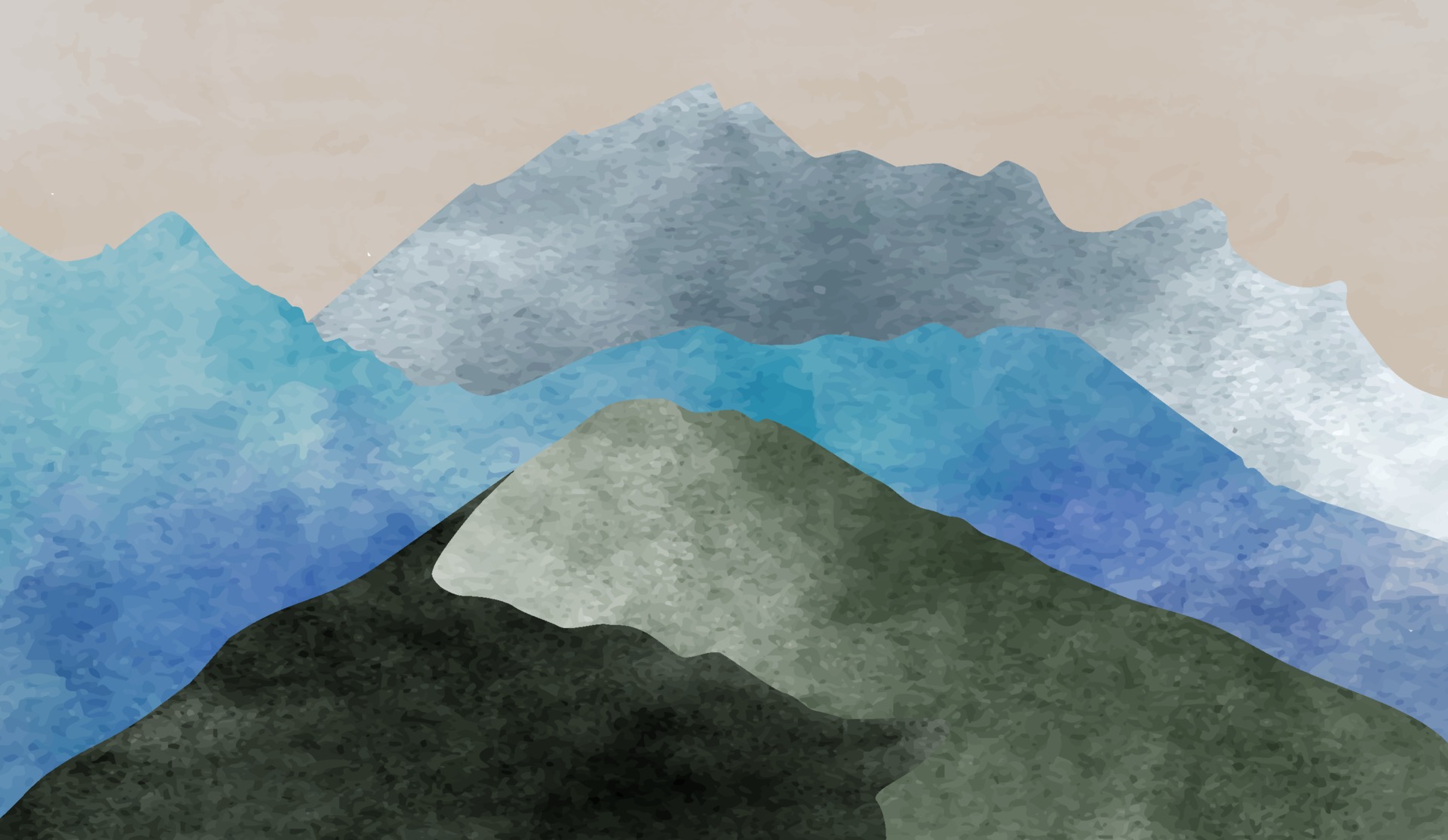 Creative Minimalist Hand Painted Abstract Arts Background. Natural Landscape Background With Japanese Style. Mountain Forest Template With Watercolor Painting 2050571 Vector Art At Vecteezy