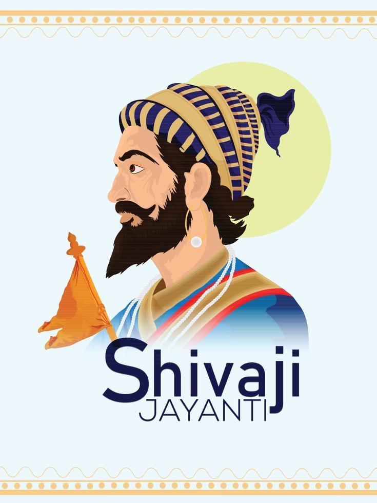 Creative illustration of shivaji jayanti celebration vector