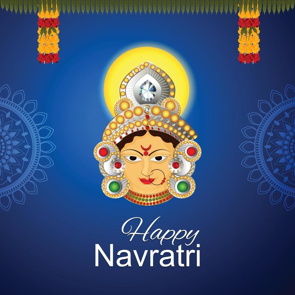 concepto de ilustración de navratri feliz vector