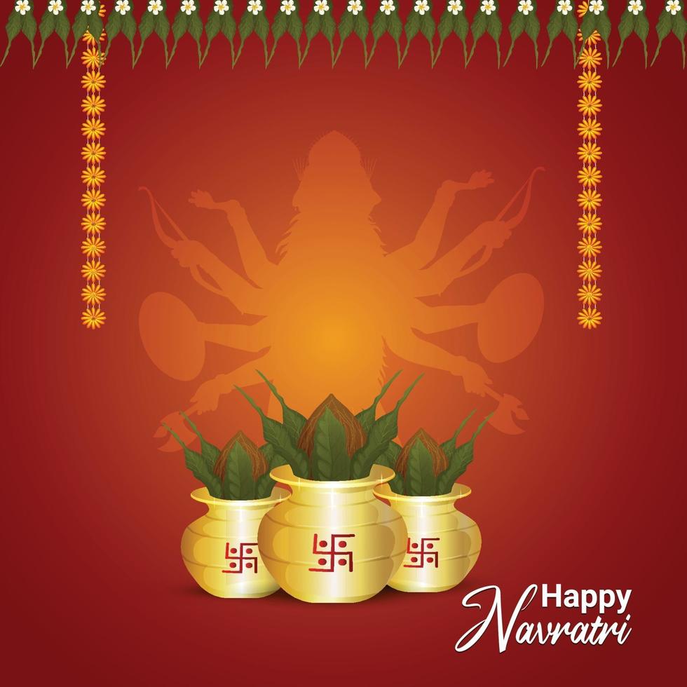 Shubh navratri background vector