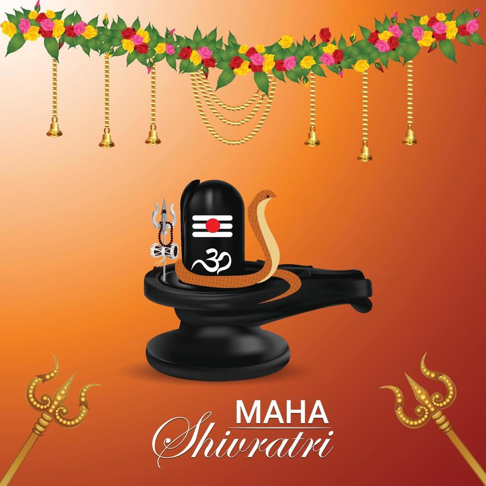 Mah shivratri celebration background vector