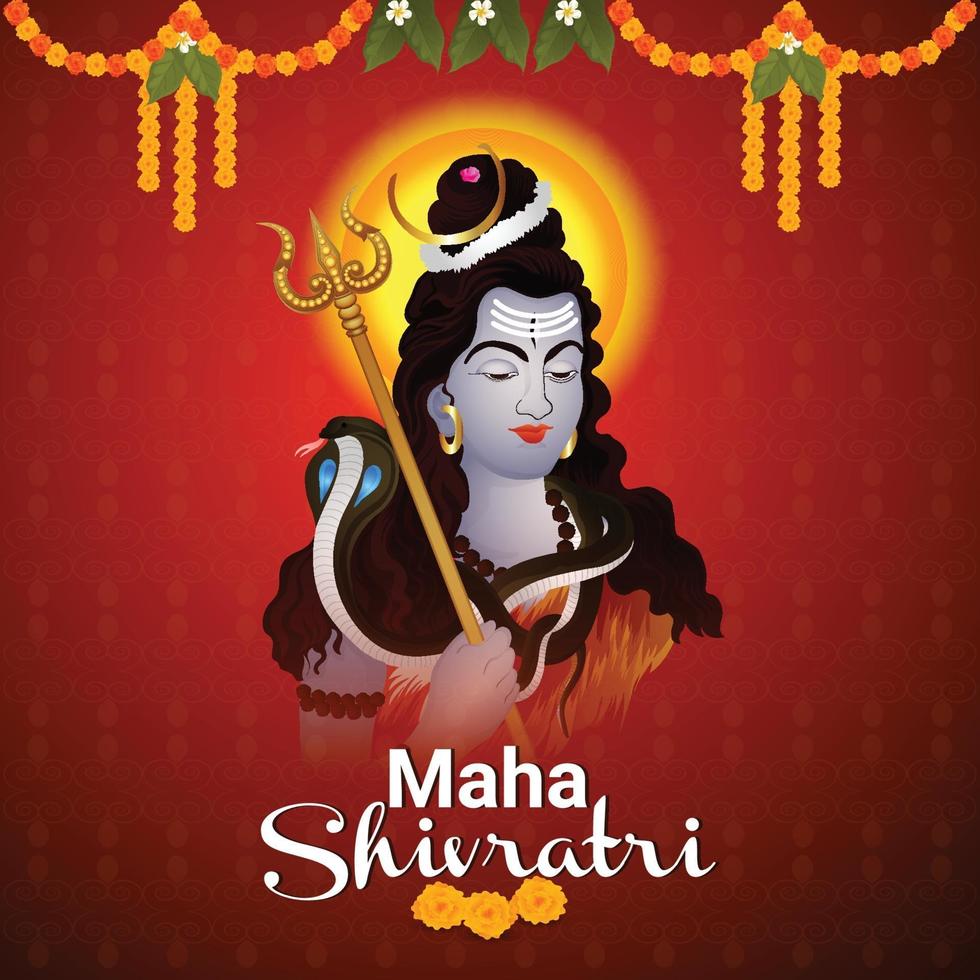 Mah shivratri celebration background vector