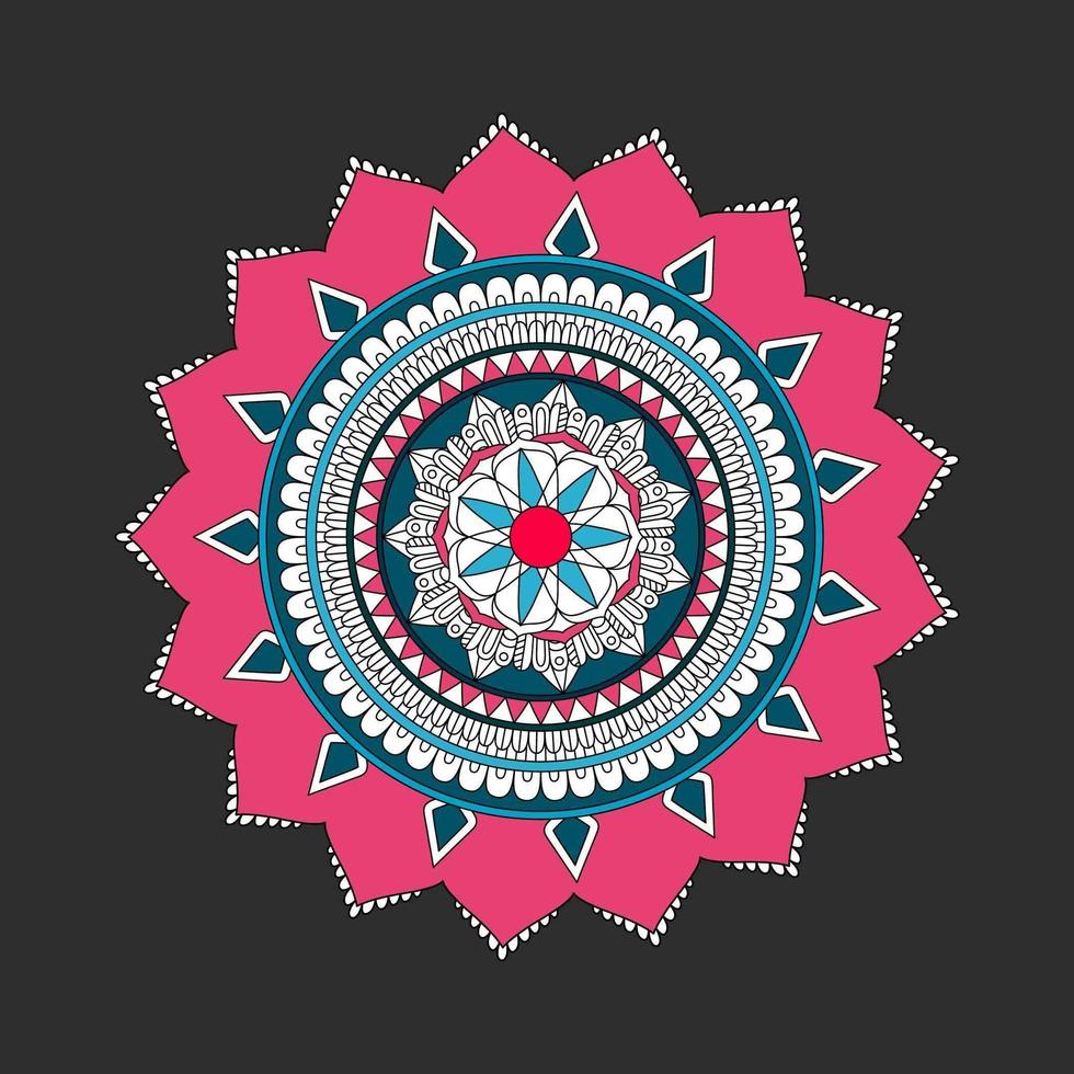 Circular Pattern In Form Of Mandala, Decorative Ornament In Oriental Style, Ornamental Mandala Design Background Free Vector