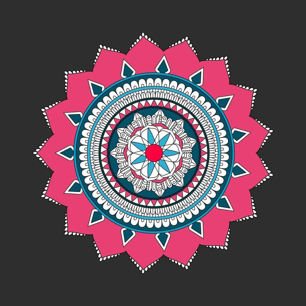 patrón circular en forma de mandala, adorno decorativo en estilo oriental, fondo de diseño de mandala ornamental vector gratuito