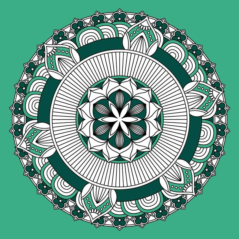 patrón circular en forma de mandala, adorno decorativo en estilo oriental, fondo de diseño de mandala ornamental vector gratuito