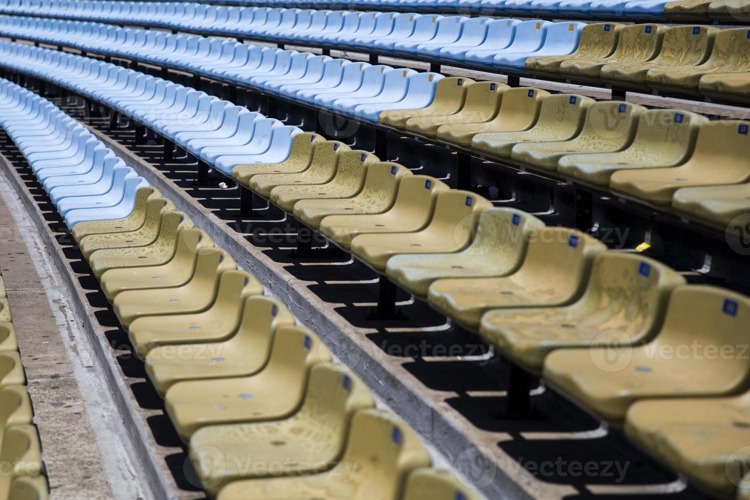 Closeup of the stadium seats photo