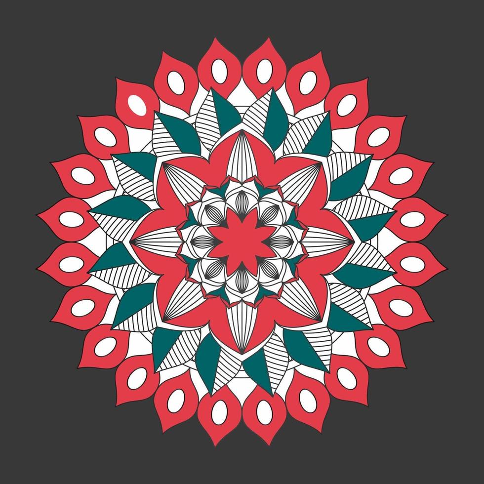 patrón en forma de mandala, adorno decorativo en estilo oriental, fondo de diseño de mandala ornamental vector gratuito