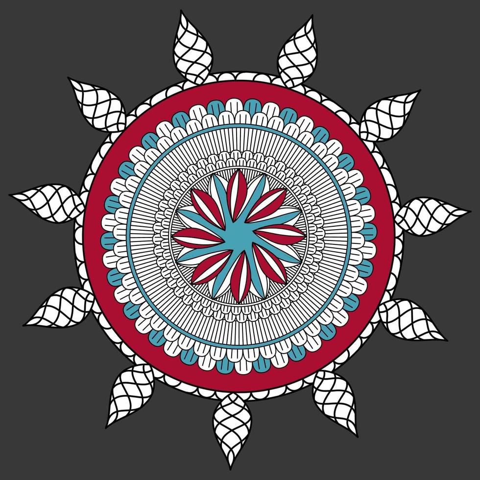 patrón circular en forma de mandala, adorno decorativo en estilo oriental, fondo de diseño de mandala ornamental vector gratuito