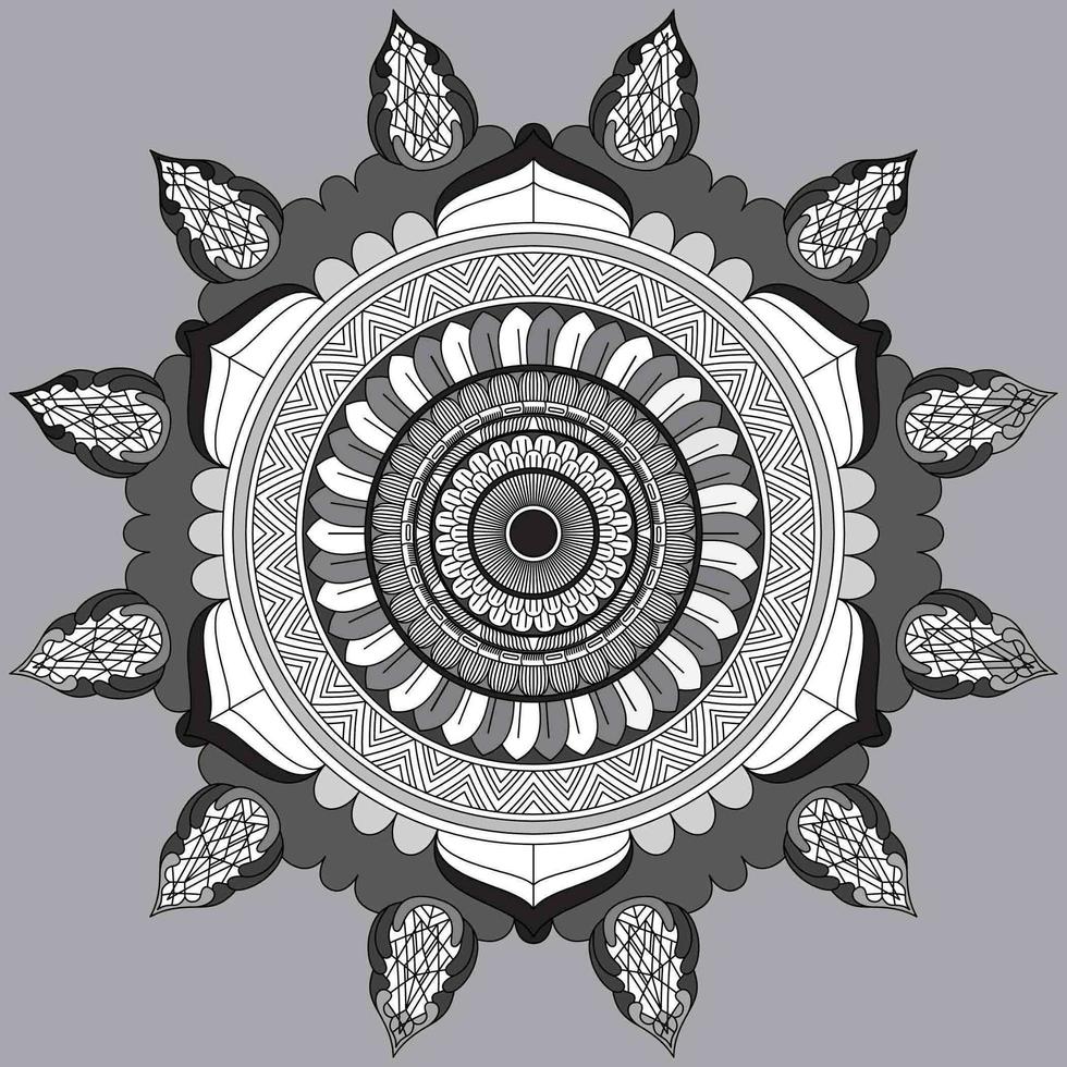 patrón circular en forma de mandala, adorno decorativo en estilo oriental, fondo de diseño de mandala ornamental vector gratuito