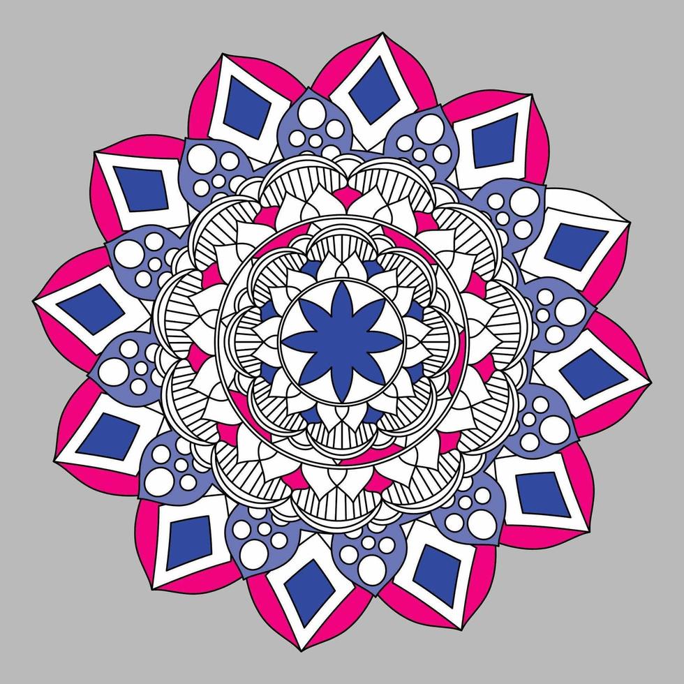 patrón circular en forma de mandala, adorno decorativo en estilo oriental, fondo de diseño de mandala ornamental vector gratuito