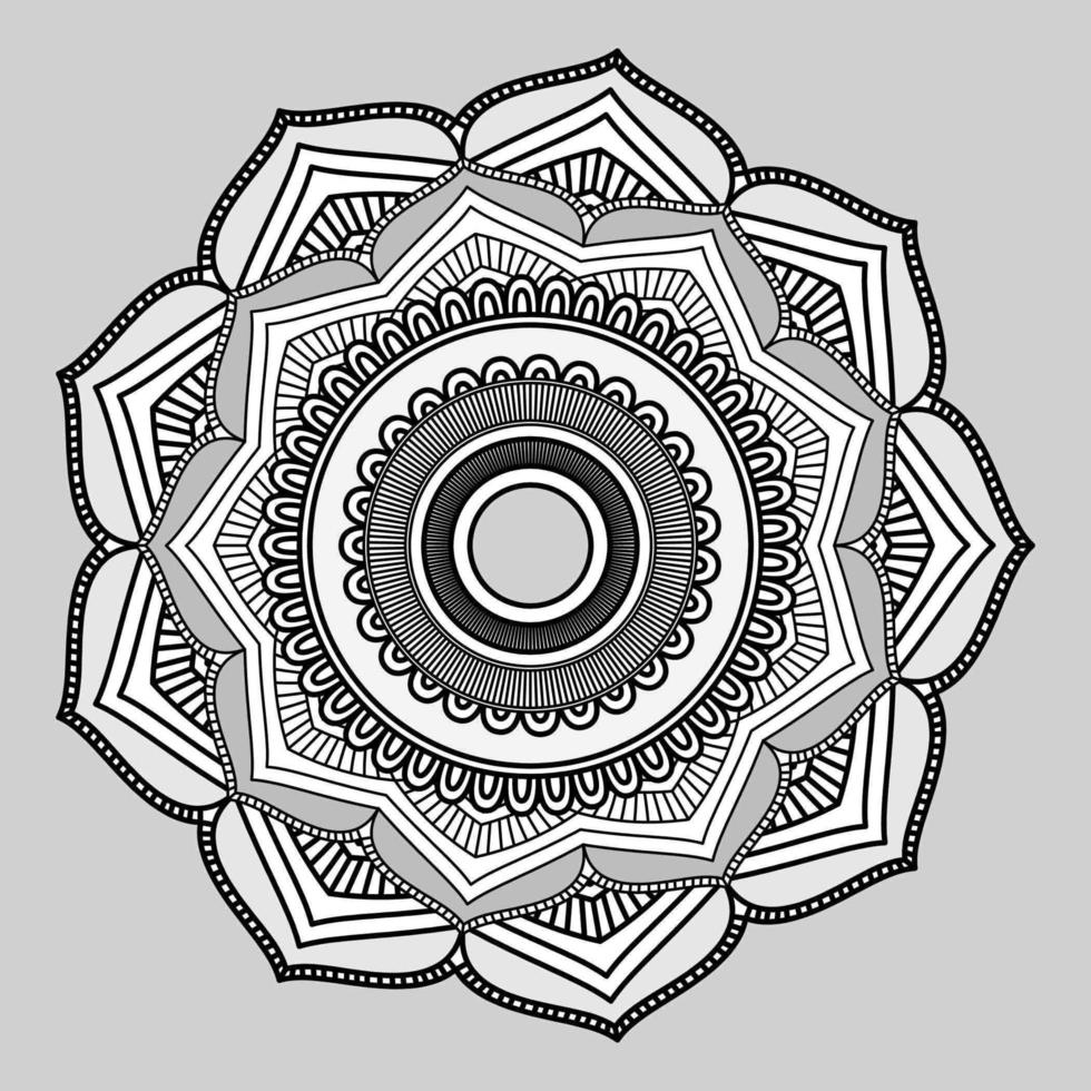 patrón circular en forma de mandala, adorno decorativo en estilo oriental, fondo de diseño de mandala ornamental vector gratuito