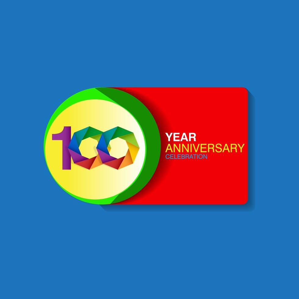100 Year Anniversary Vector Template Design Illustration