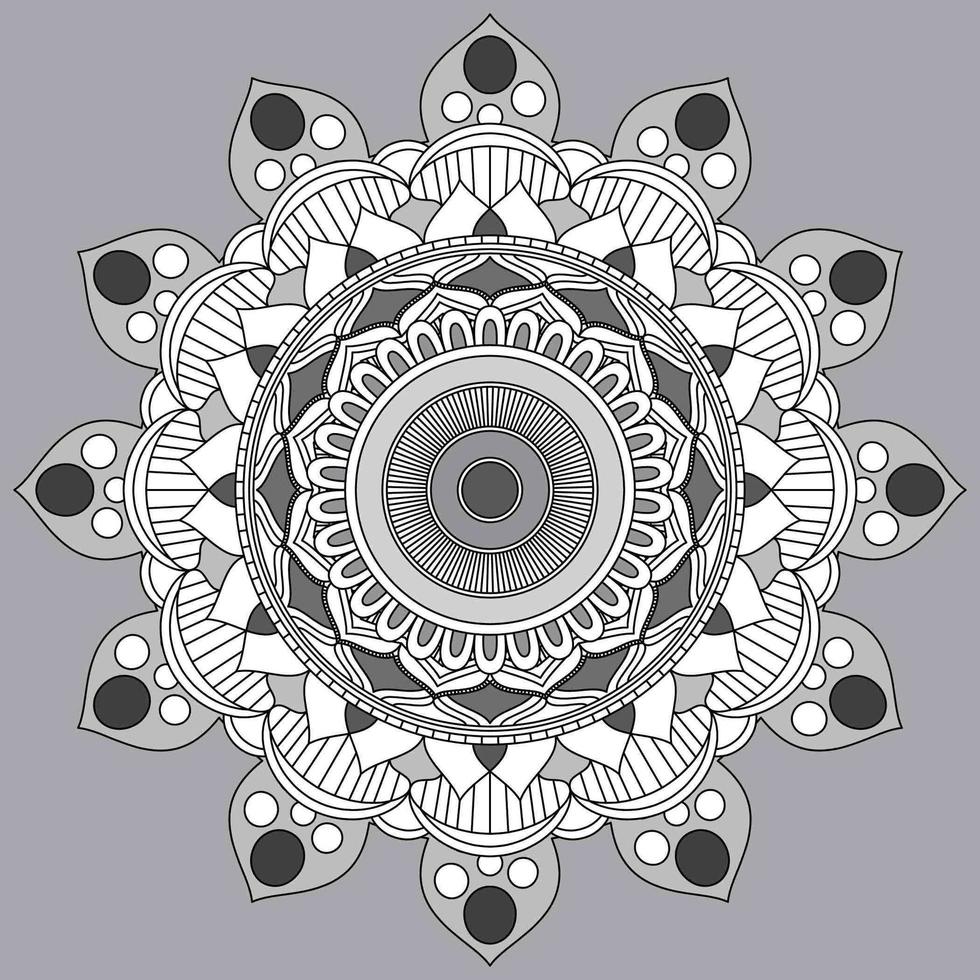 patrón circular en forma de mandala, adorno decorativo en estilo oriental, fondo de diseño de mandala ornamental vector gratuito