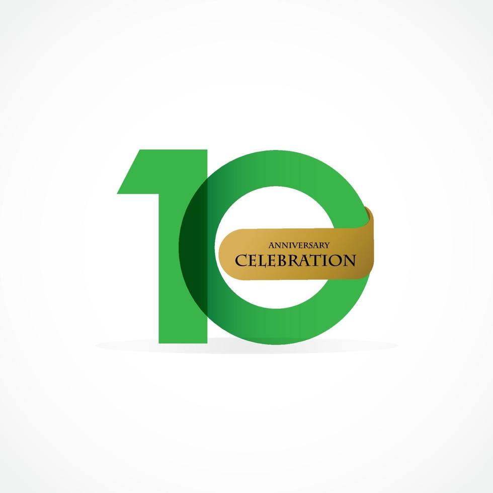 10 Year Anniversary Vector Template Design Illustration