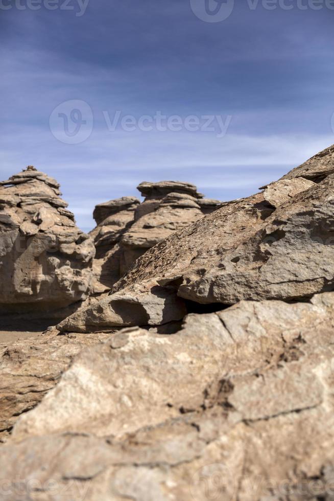 Rock formations of Dali desert in Bolivia photo