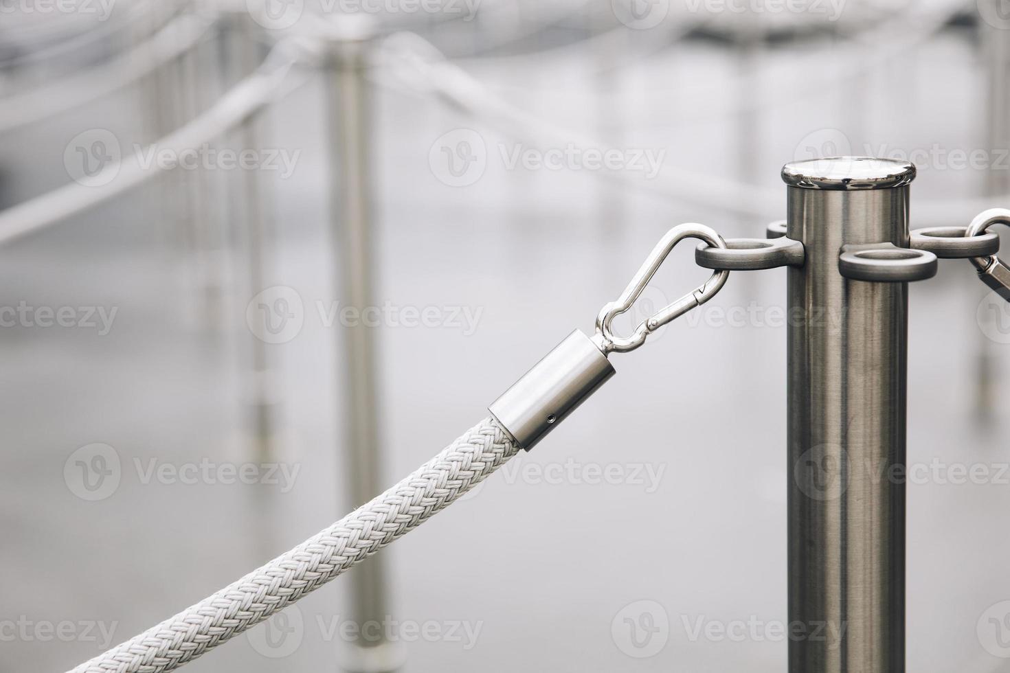 Detail of rope barriers photo