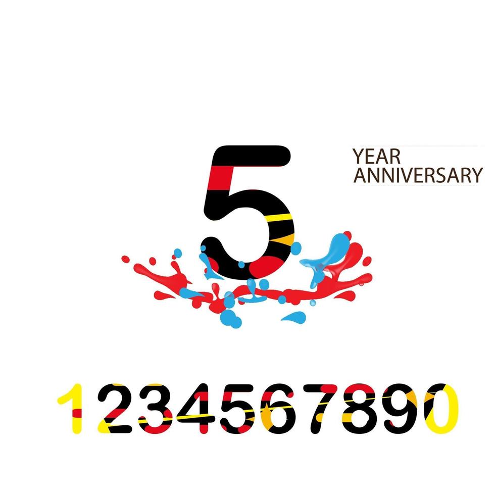 5 Year Anniversary Vector Template Design Illustration