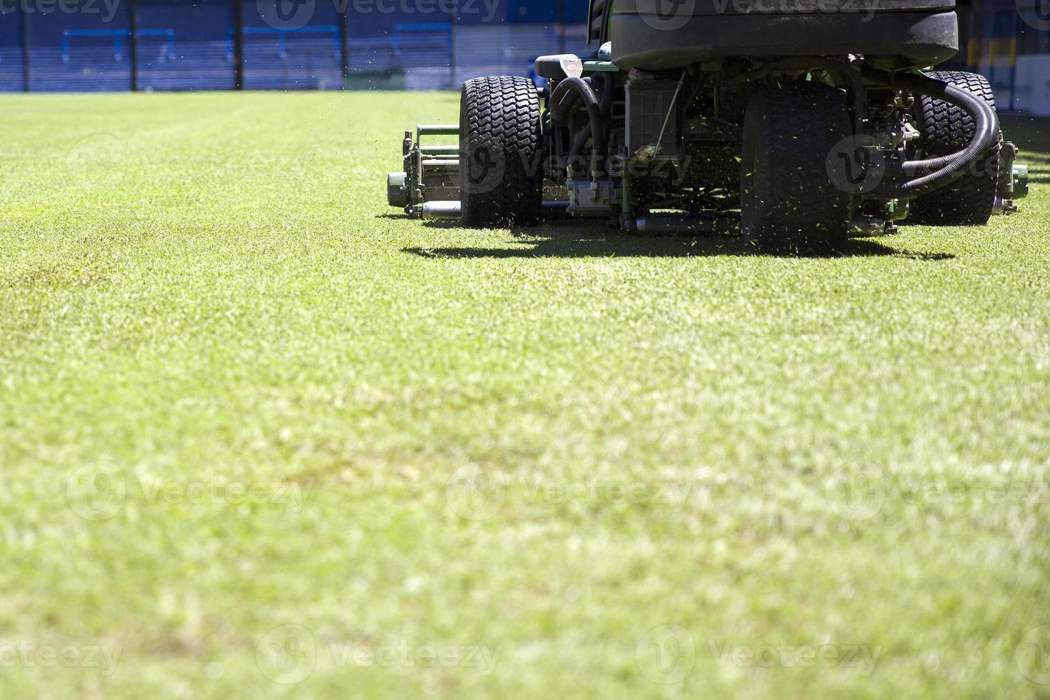 Lawnmower on the stadium photo