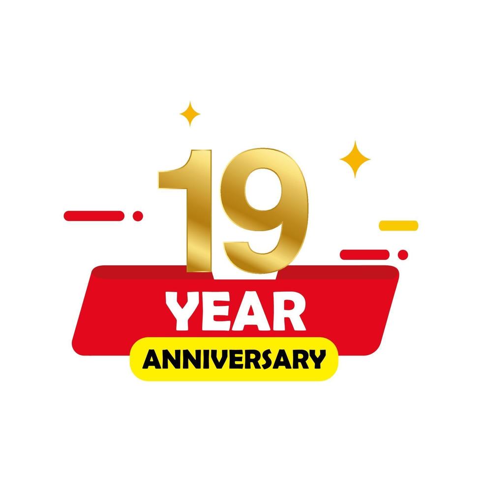 18 Year Anniversary Set Vector Template Design Illustration