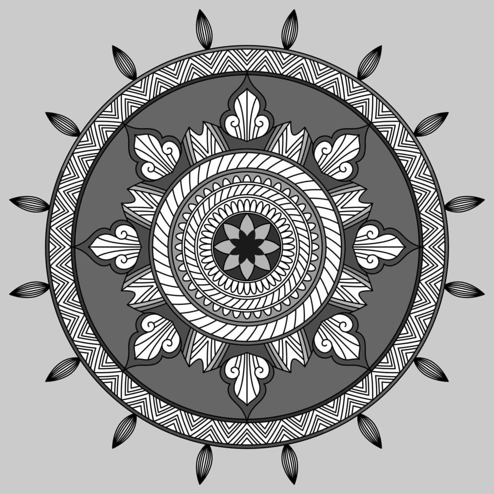 patrón circular en forma de mandala, adorno decorativo en estilo oriental, fondo de diseño de mandala ornamental vector gratuito