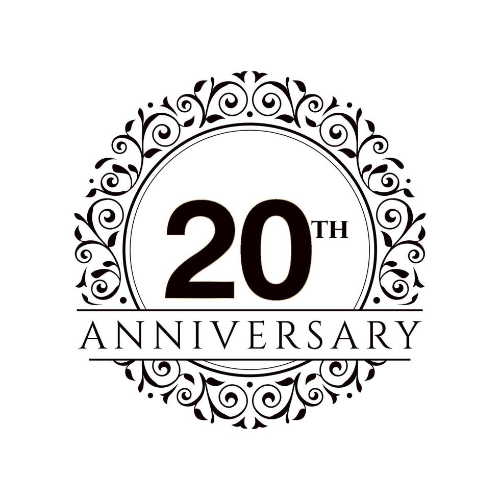 20 Year Anniversary Set Vector Template Design Illustration