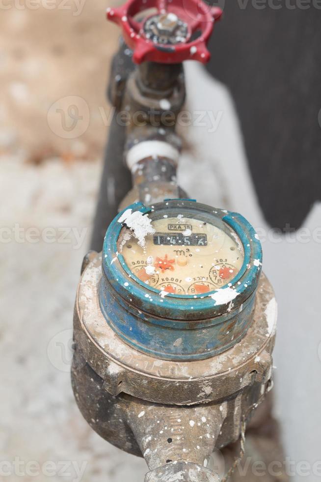 Meter for water and metal pipes in Thailand format photo