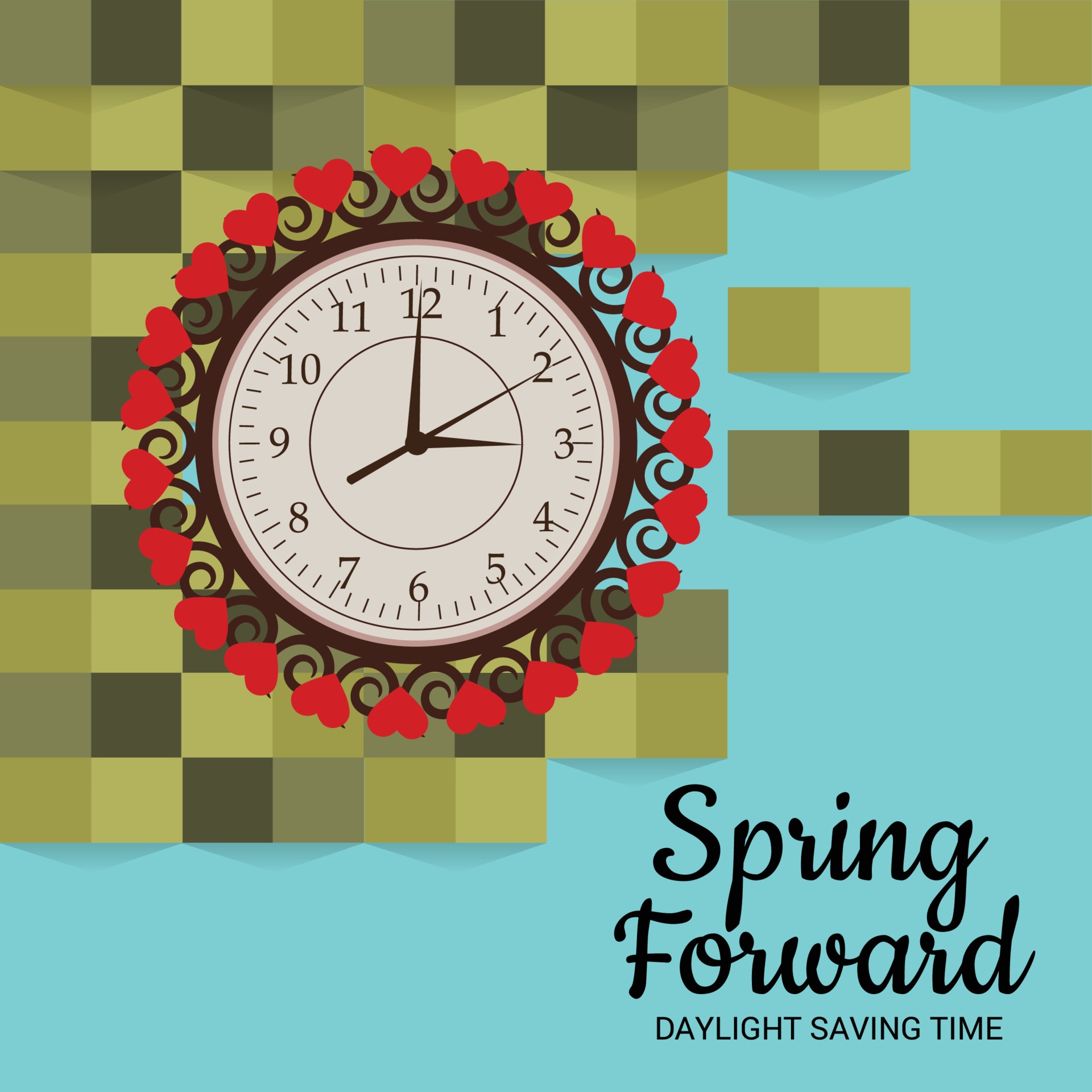Vector illustration of a Banner for Change your clocks message for Daylight Saving Time. 2052260