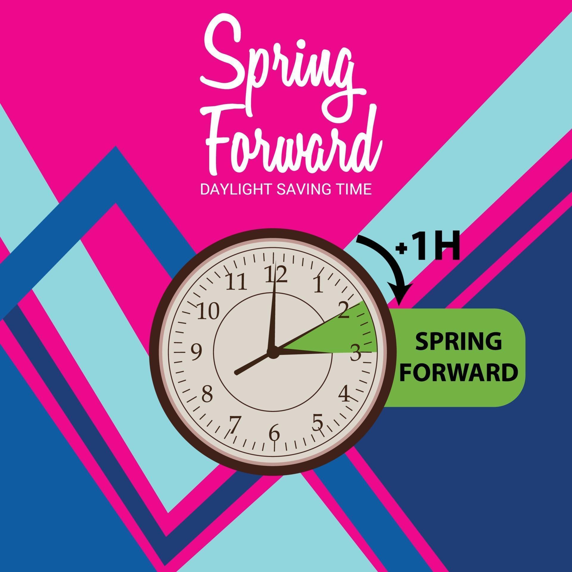 Vector illustration of a Banner for Change your clocks message for