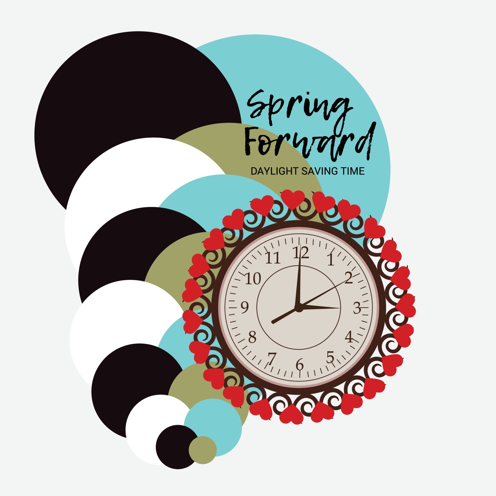 Vector illustration of a Banner for Change your clocks message for