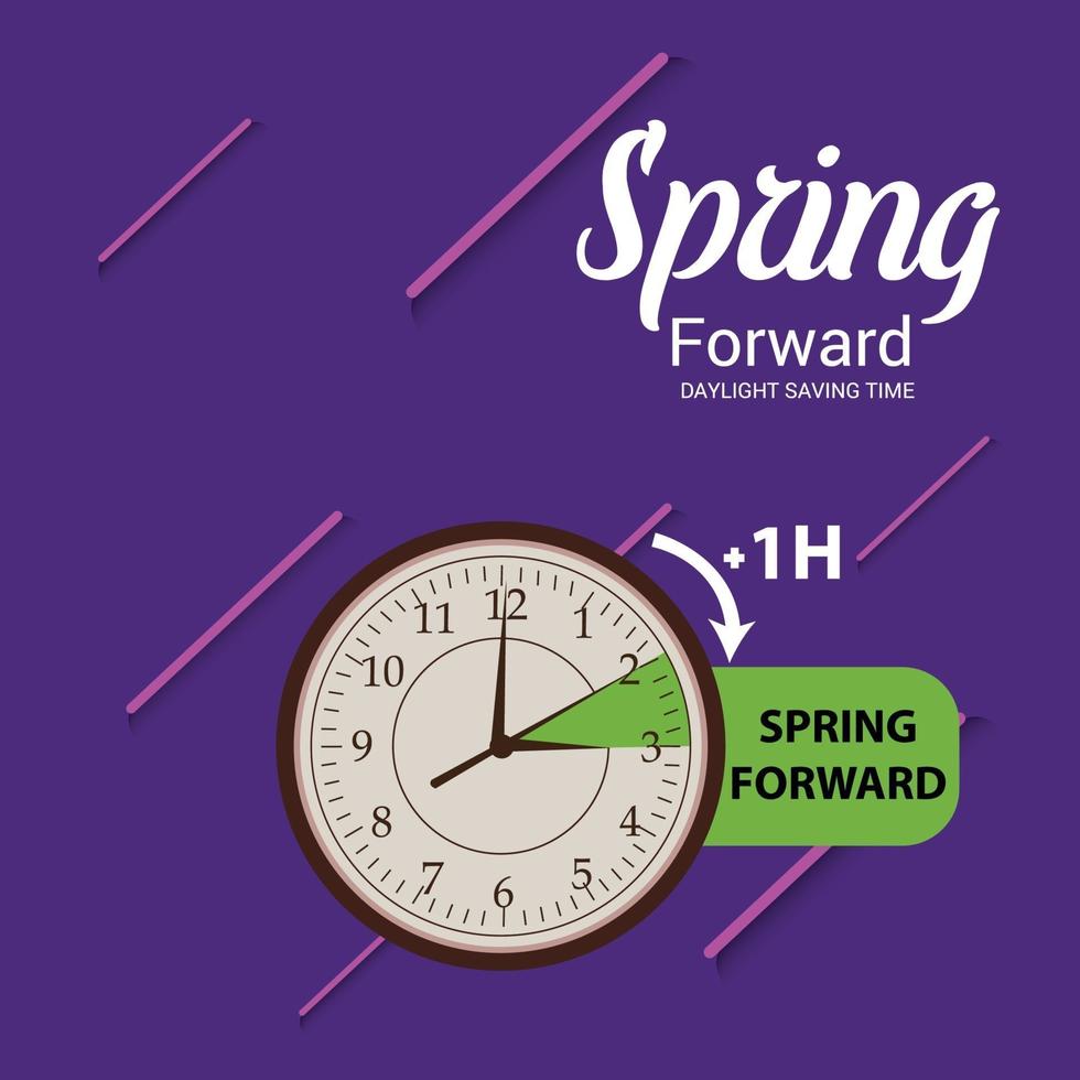 Vector illustration of a Banner for Change your clocks message for Daylight Saving Time.