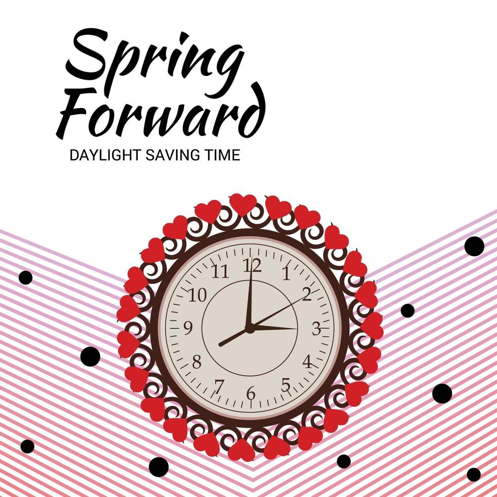 Vector illustration of a Banner for Change your clocks message for Daylight Saving Time.