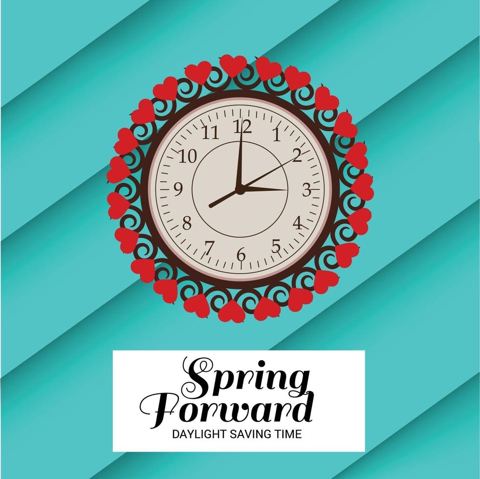 Vector illustration of a Banner for Change your clocks message for Daylight Saving Time.