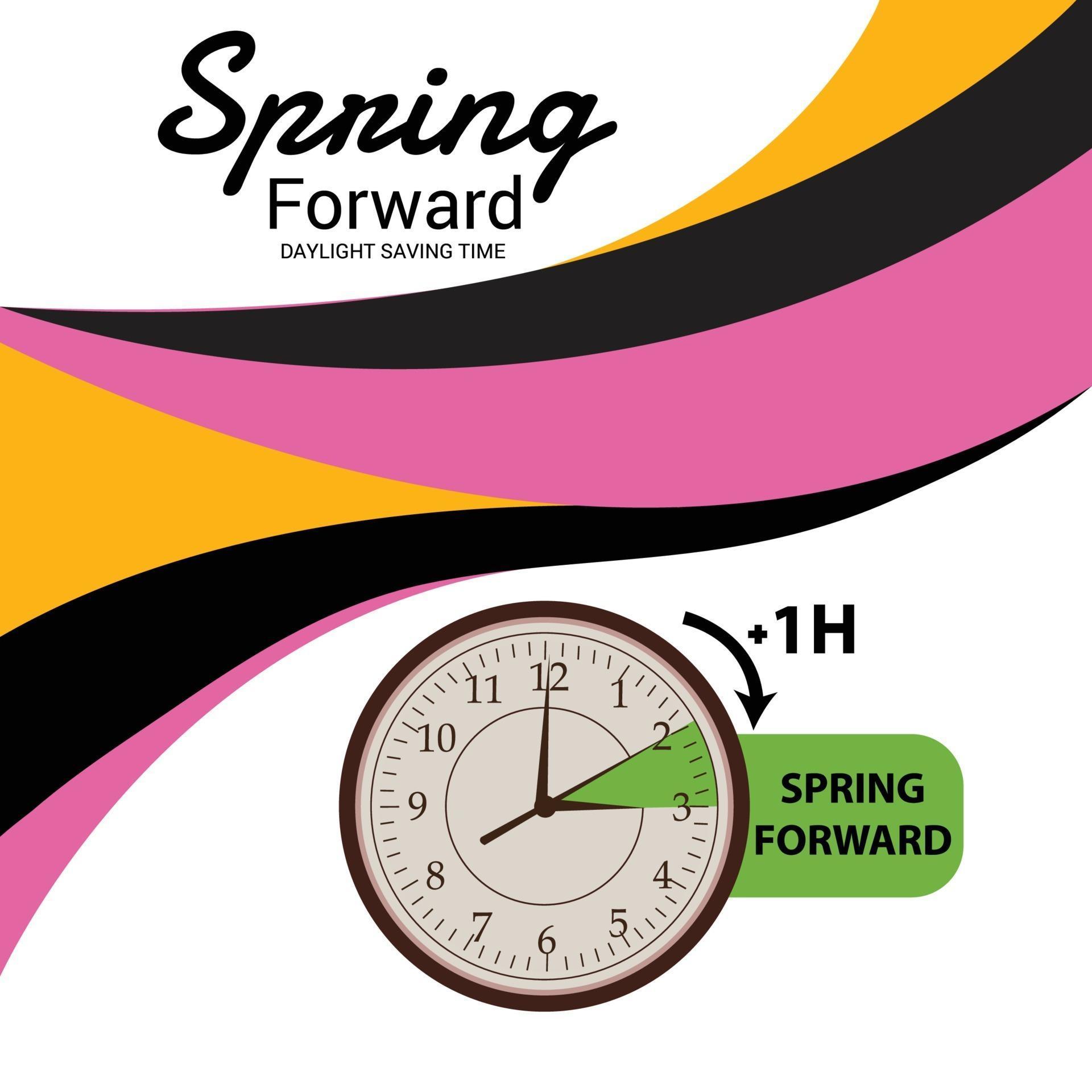 Vector illustration of a Banner for Change your clocks message for