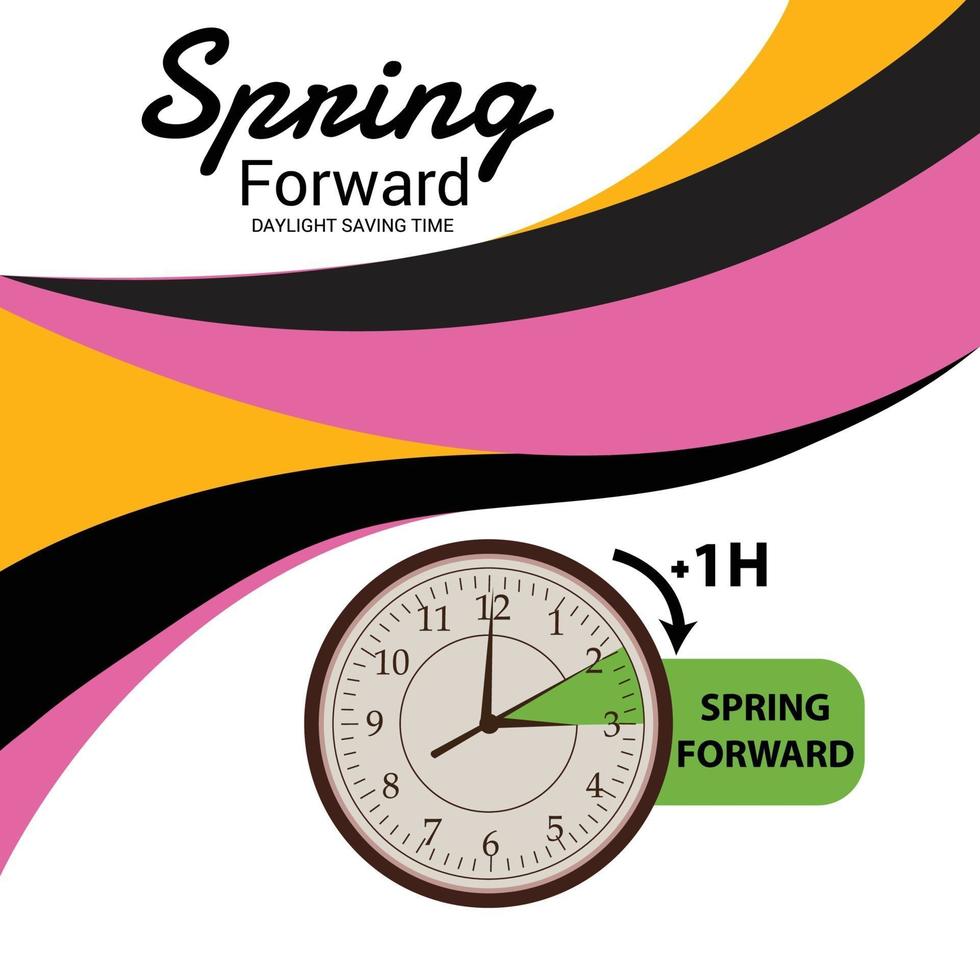 Vector illustration of a Banner for Change your clocks message for Daylight Saving Time.