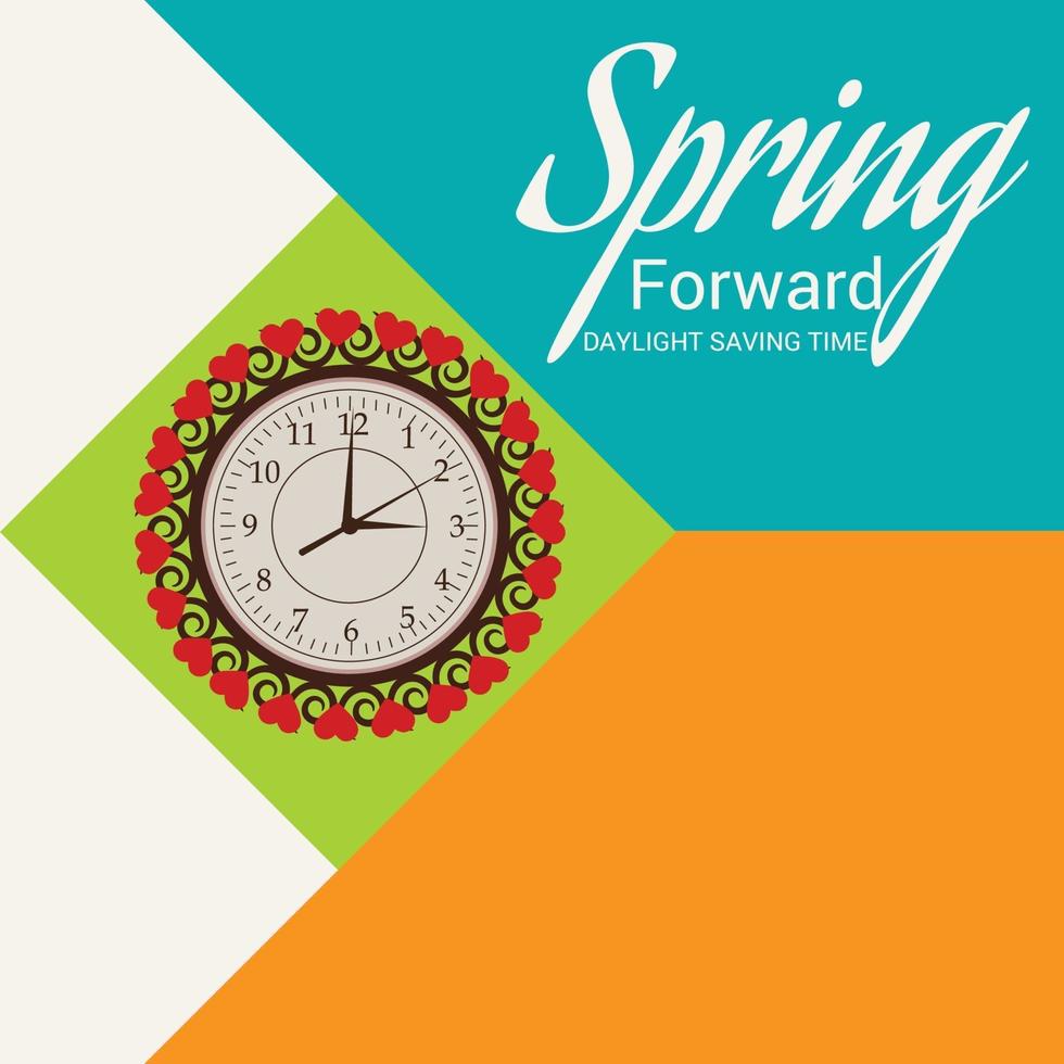 Vector illustration of a Banner for Change your clocks message for Daylight Saving Time.