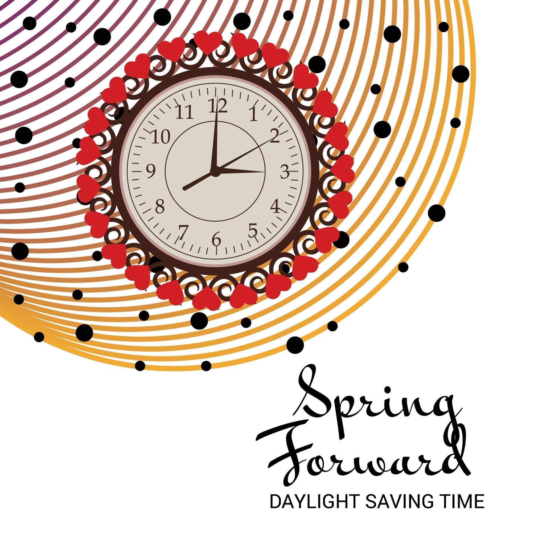 Vector illustration of a Banner for Change your clocks message for